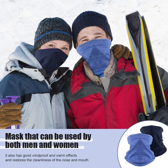 HEGCOIIE 2 Stück Damen Herren Winter Loop Schal Weichem Fleece Halswärmer Winddicht Ski Maske Schlauchschal Warmer für Skifahren Laufen Radfahren