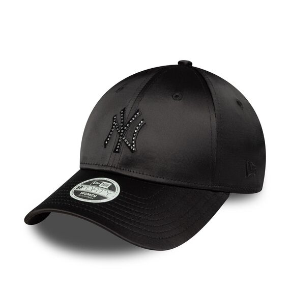 New Era New York Yankees 9Forty Women Satin Rhinestone Cap Schwarz - One-Size