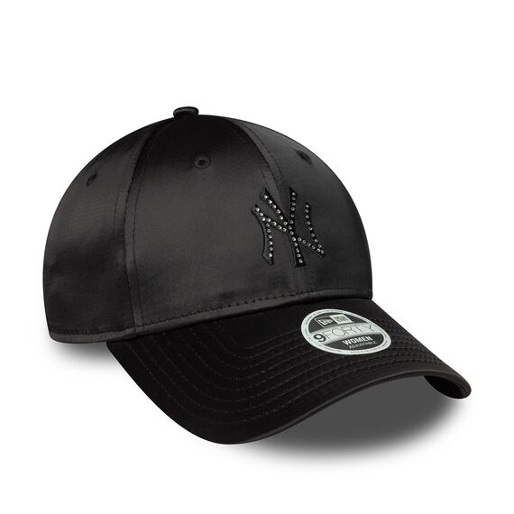 New Era New York Yankees 9Forty Women Satin Rhinestone Cap Schwarz - One-Size
