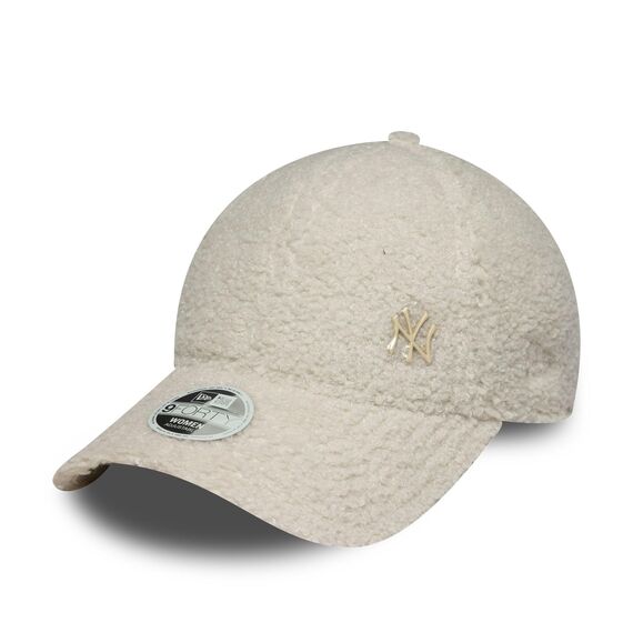 New Era New York Yankees 9Forty Women Borg Teddy Cap Cremeweiß - One-Size