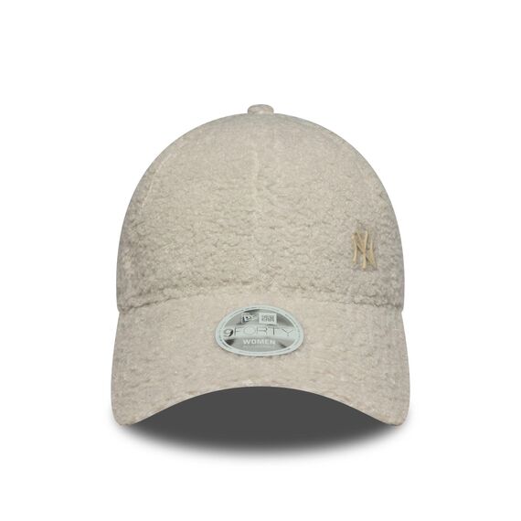 New Era New York Yankees 9Forty Women Borg Teddy Cap Cremeweiß - One-Size