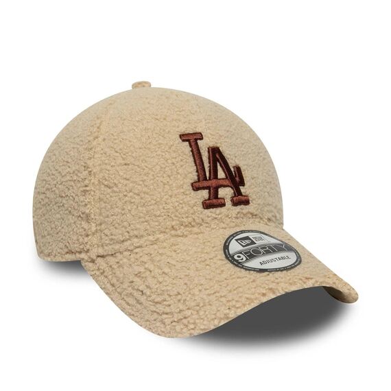 New Era Los Angeles Dodgers 9Forty Women Borg Teddy Cap Beige - One-Size