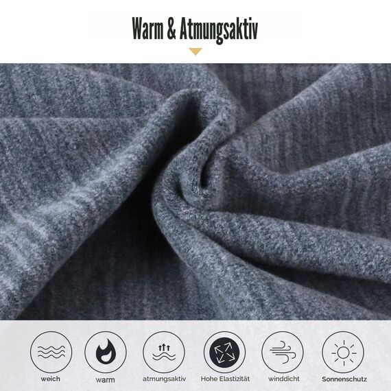 2 Stück Damen Herren Winter Loop Schal Weichem Fleece Halswärmer Winddicht Ski Maske Schlauchschal Warmer für Skifahren Laufen Radfahren