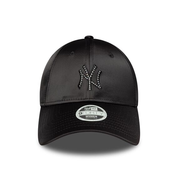 New Era New York Yankees 9Forty Women Satin Rhinestone Cap Schwarz - One-Size