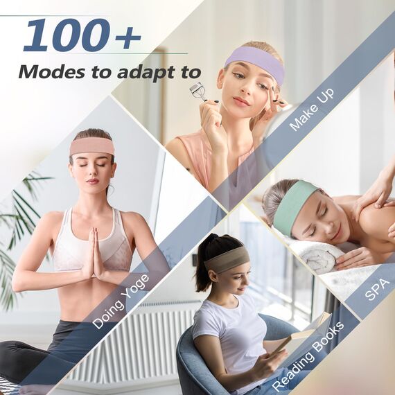 DiyJibb Stirnbänder für Damen, dehnbare, rutschfeste, weiche Baumwoll-Haarbänder für Sport, Workout, Yoga und Laufen, 7 Stück