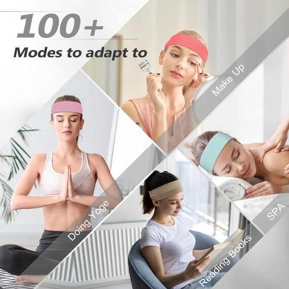 DiyJibb Stirnbänder für Damen, dehnbar, rutschfest, weiches Baumwolltuch, Haarbänder für Sport, Workout, Yoga und Laufen, 7 Stück