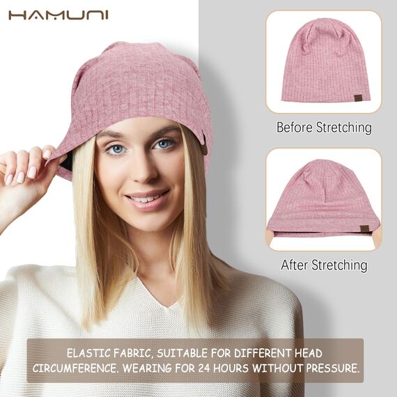 HAMUNI Slouchy Beanie Hip-Hop Weiche Leichte Laufende Beanie Mütze Atmungsaktivität Erwachsene Zwerg Hüte Chemo Cap Schädel Cap für Herren Damen