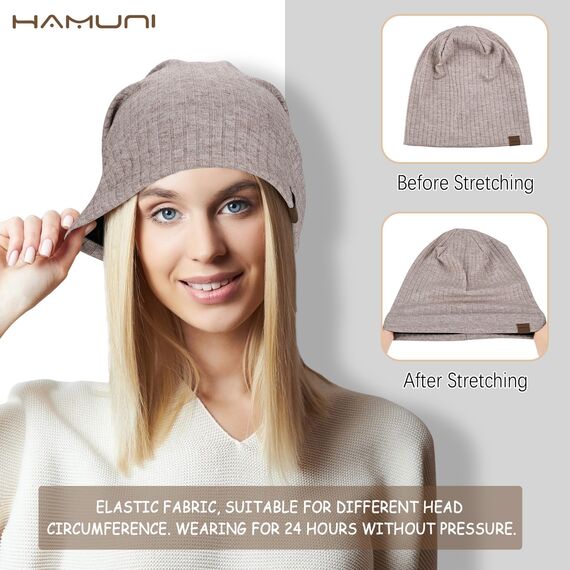 HAMUNI Slouchy Beanie Hip-Hop Weiche Leichte Laufende Beanie Mütze Atmungsaktivität Erwachsene Zwerg Hüte Chemo Cap Schädel Cap für Herren Damen