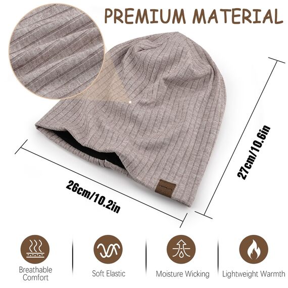 HAMUNI Slouchy Beanie Hip-Hop Weiche Leichte Laufende Beanie Mütze Atmungsaktivität Erwachsene Zwerg Hüte Chemo Cap Schädel Cap für Herren Damen