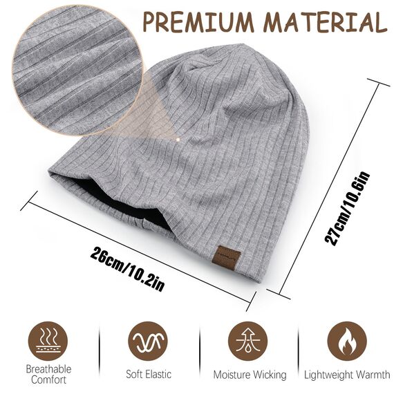 HAMUNI Slouchy Beanie Hip-Hop Weiche Leichte Laufende Beanie Mütze Atmungsaktivität Erwachsene Zwerg Hüte Chemo Cap Schädel Cap für Herren Damen