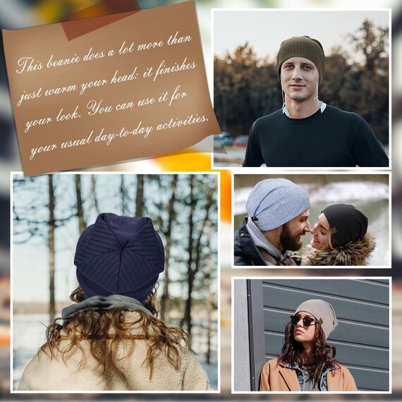 HAMUNI Slouchy Beanie Hip-Hop Weiche Leichte Laufende Beanie Mütze Atmungsaktivität Erwachsene Zwerg Hüte Chemo Cap Schädel Cap für Herren Damen