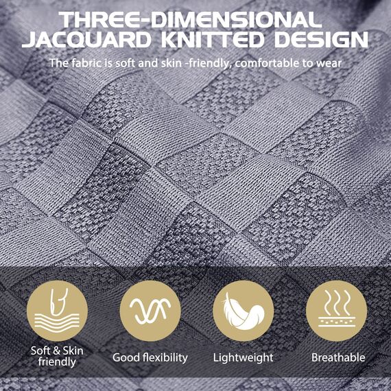 HAMUNI Slouch Beanie Mütze für Herren Damen, Dünne und Leichte Jacquard Jersey Beanies Chemo Kopfbedeckung Mützen Laufmütze Mütze Slouchy Baggy Beanie Unisex Flexible Klassische Winter Sommer Hüte