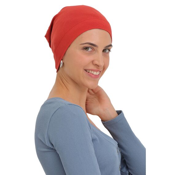 Deresina Bambus Chemo-Kopfbedeckung für Frauen & Männer – Ultra-weiche, atmungsaktive Schlafmütze bei Alopezie & Haarausfall, leichte Beanie für Tag & Nacht (Zimt - Einheitsgröße)