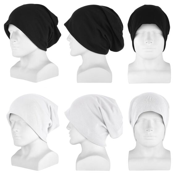 EINSKEY Slouch Beanie Mütze: Weich Dünne Baumwollmütze Damen Herren, Atmungsaktiv Jersey, Elastisch Longbeanie Alle Jahreszeiten, Ideal Chemo/Laufmütze​