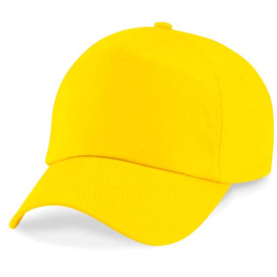 Shirtinstyle Basecap Cap 5 Panel Cap Verschluss Klettverschluss Größe Unisex, Farbe hellgelb