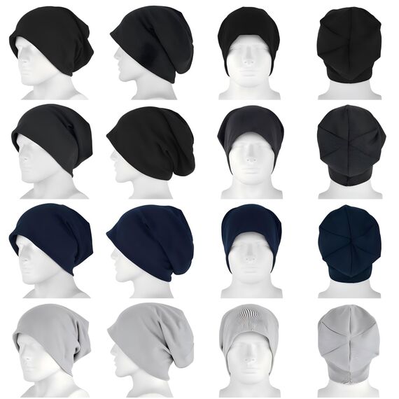 EINSKEY Slouch Beanie Mütze: Weich Dünne Baumwollmütze Damen Herren, Atmungsaktiv Jersey, Elastisch Longbeanie Alle Jahreszeiten, Ideal Chemo/Laufmütze​