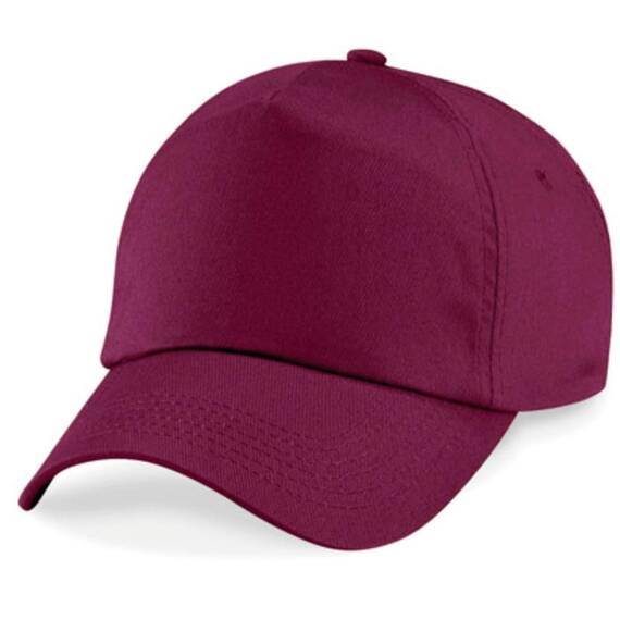 Shirtinstyle Basecap Cap 5 Panel Cap Verschluss Klettverschluss Größe Unisex, Farbe Burgundy