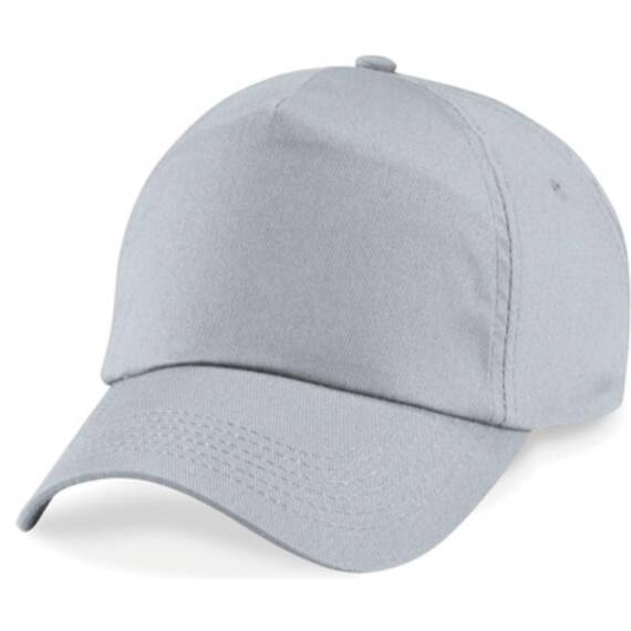 Shirtinstyle Basecap Cap 5 Panel Cap Verschluss Klettverschluss Größe Unisex, Farbe hellgrau