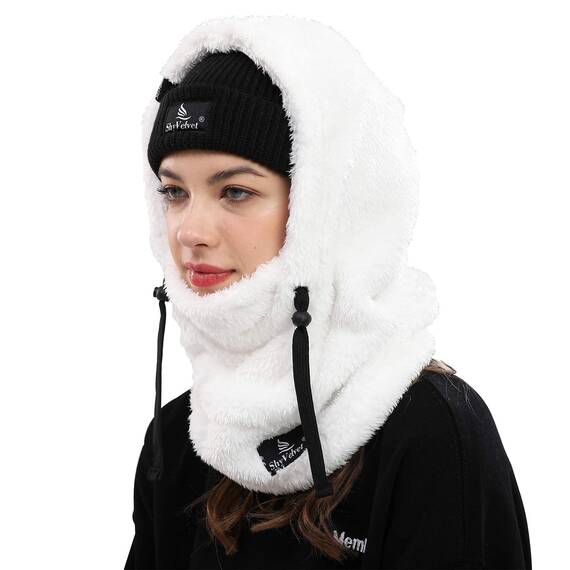Shy Velvet Plüsch Sturmhaube Mütze Winter Thermo Skimaske Wolle Balaclava für Radfahren, Snowboarden, Skifahren, Motorradfahren Winddicht Gesichtshaube für Herren/Damen