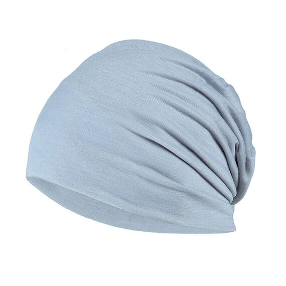 YOFASEN Slouchy Beanie Mütze - Chemo Cancer Kopfbedeckung aus Baumwolle Schlafmütze Turban Kopfbedeckung Strecken Muslimisches Kopftuch für Frauen Männer, Hellgrau, One size