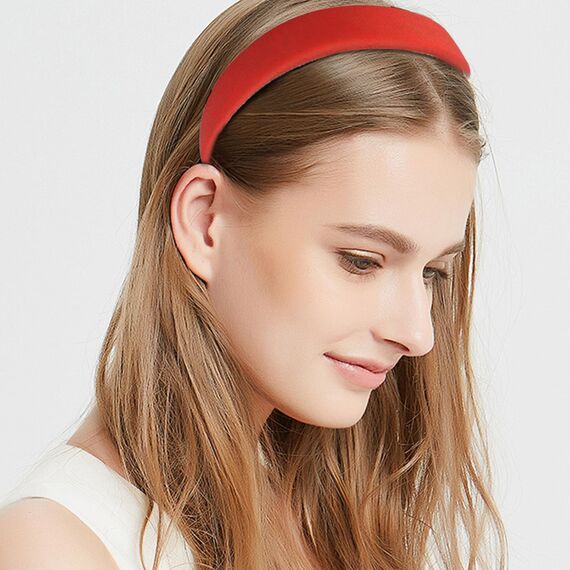 Kotkiddy 7 Stück Haarreifen Set Damen, verschiedene Modelle, Perlen Stirnbänder, Stirnbänd Kunststoff Haarreif Stirnbänder Haarband für Mädchen Damen(Rot)