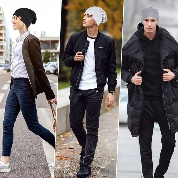 HASAGEI Mütze Damen Leicht Weich Unisex Slouch Beanie Elastisch Mütze Herren für alle Jahreszeiten