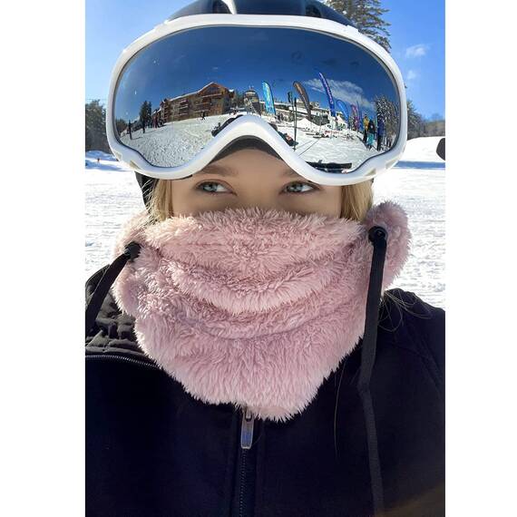 Shy Velvet Plüsch Sturmhaube Mütze Winter Thermo Skimaske Wolle Balaclava für Radfahren, Snowboarden, Skifahren, Motorradfahren Winddicht Gesichtshaube für Herren/Damen