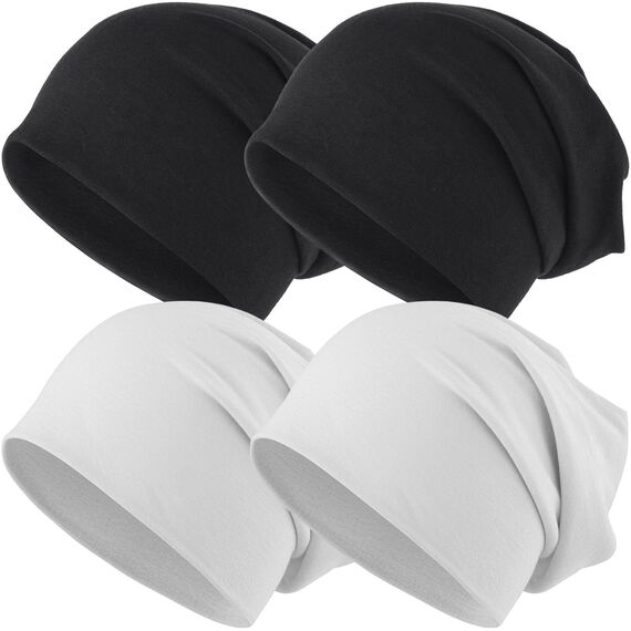 EINSKEY Slouch Beanie Mütze: Weich Dünne Baumwollmütze Damen Herren, Atmungsaktiv Jersey, Elastisch Longbeanie Alle Jahreszeiten, Ideal Chemo/Laufmütze​