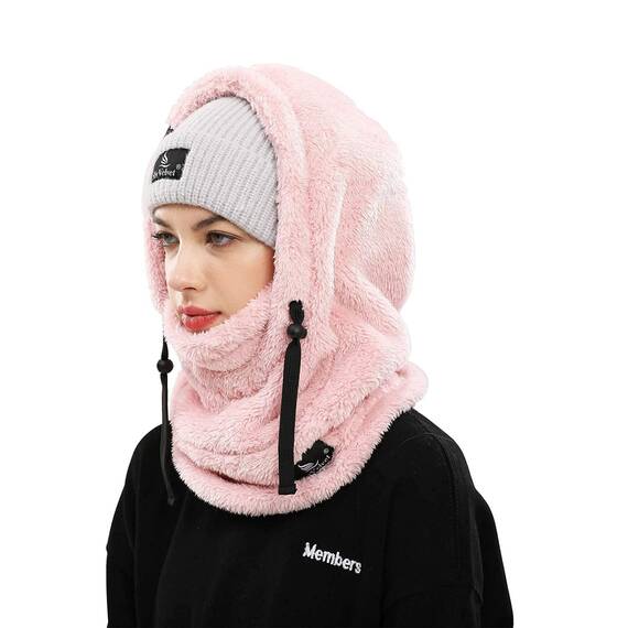 Shy Velvet Plüsch Sturmhaube Mütze Winter Thermo Skimaske Wolle Balaclava für Radfahren, Snowboarden, Skifahren, Motorradfahren Winddicht Gesichtshaube für Herren/Damen