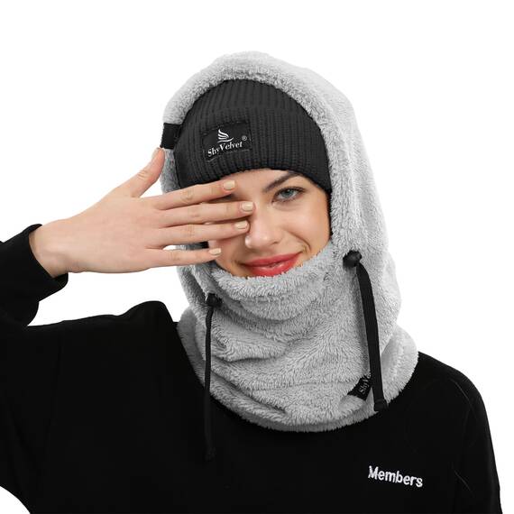 Shy Velvet Plüsch Sturmhaube Mütze Winter Thermo Skimaske Wolle Balaclava für Radfahren, Snowboarden, Skifahren, Motorradfahren Winddicht Gesichtshaube für Herren/Damen