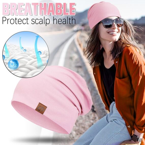 GXCROR Mütze Damen Herren, Beanie Slouch, Baumwolle Weich Dünn, Leichte Atmungsaktiv Longbeanie, Chemo Mütze für Alle Jahreszeiten