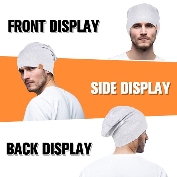 HASAGEI Mütze Damen Leicht Weich Unisex Slouch Beanie Elastisch Mütze Herren für alle Jahreszeiten