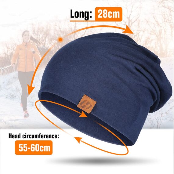 HASAGEI Mütze Damen Leicht Weich Unisex Slouch Beanie Elastisch Mütze Herren für alle Jahreszeiten