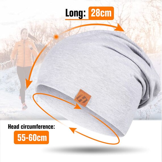 HASAGEI Mütze Damen Leicht Weich Unisex Slouch Beanie Elastisch Mütze Herren für alle Jahreszeiten