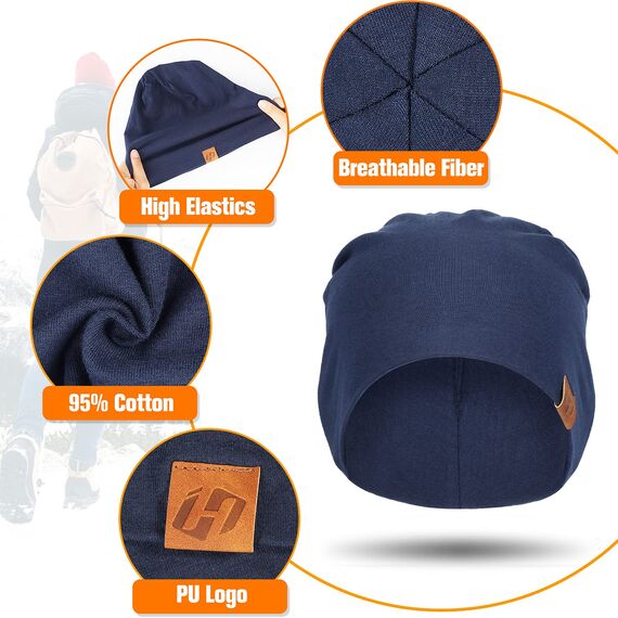 HASAGEI Mütze Damen Leicht Weich Unisex Slouch Beanie Elastisch Mütze Herren für alle Jahreszeiten
