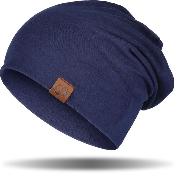 GXCROR Damen Herren Beanie, Slouch Beanie Mütze - Weiche Baumwolle, Atmungsaktive Longbeanie für Chemo & Alle Jahreszeiten