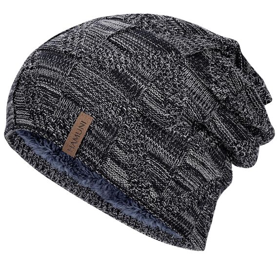 HAMUNI Mütze Damen - Atmungsaktiv Strickmütze Herren - Slouch Beanie Mütze mit Weichem Fleece Innenfutter - Unisex Wintermütze - Klassische Herren Damen Mütze für Herbst Winter Frühjahr (Farbmischung)