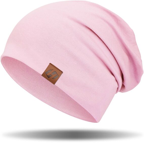GXCROR Mütze Damen Herren, Beanie Slouch, Baumwolle Weich Dünn, Leichte Atmungsaktiv Longbeanie, Chemo Mütze für Alle Jahreszeiten