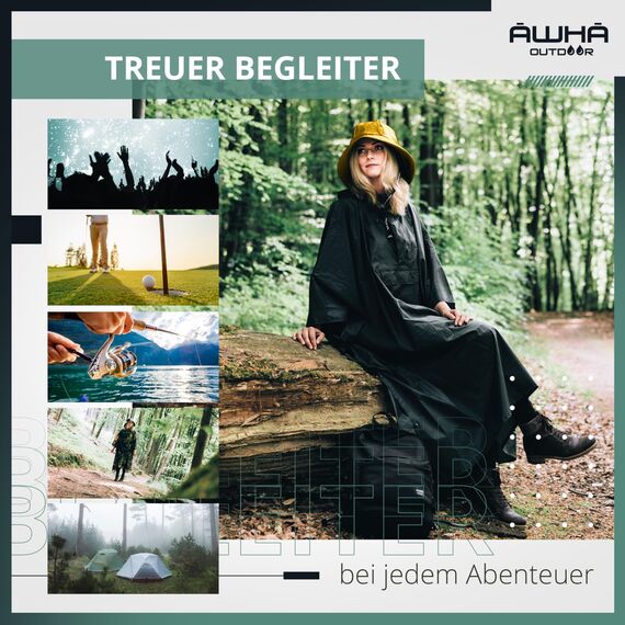 AWHA Südwester Regenhut gelb/Unisex - wasserdichte Mütze mit breiter Krempe und Ohrenklappen