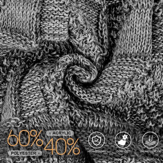 HAMUNI Mütze Damen - Atmungsaktiv Strickmütze Herren - Slouch Beanie Mütze mit Weichem Fleece Innenfutter - Unisex Wintermütze - Klassische Herren Damen Mütze für Herbst Winter Frühjahr (Hellgrau)