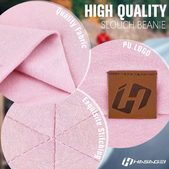 GXCROR Mütze Damen Herren, Beanie Slouch, Baumwolle Weich Dünn, Leichte Atmungsaktiv Longbeanie, Chemo Mütze für Alle Jahreszeiten