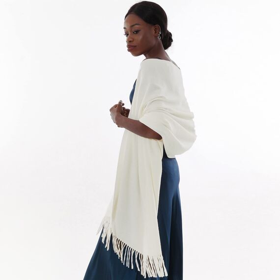 Schal Ivory Stola Festlich Fur Abendkleid Pashmina Schals Tücher für Damen Winter