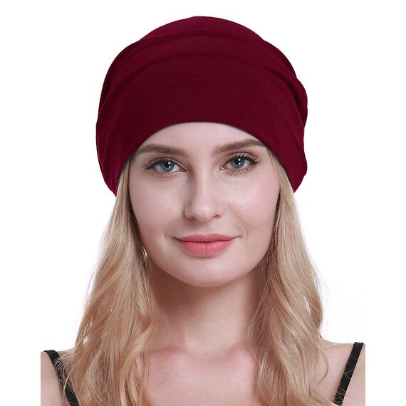 osvyo Baumwolle Chemo Hüte Soft Caps Krebs Kopfbedeckungen für Frauen Haarausfall versiegelt Verpackung Kirsche