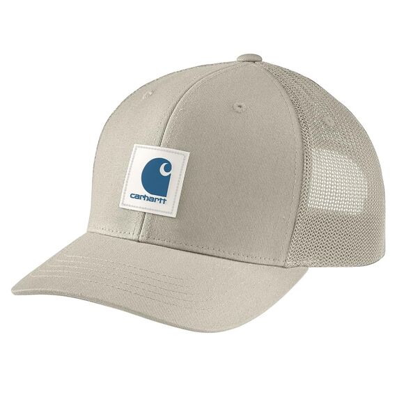 Carhartt Canvas Mesh-Back Logo Graphic Cap Unisex - Erwachsene Basketballkappe (1-Pack), Cobblestone, Einheitsgre