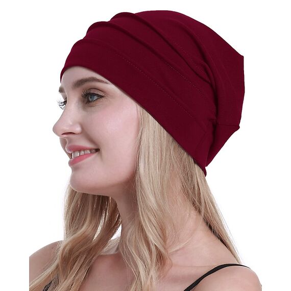 osvyo Baumwolle Chemo Hüte Soft Caps Krebs Kopfbedeckungen für Frauen Haarausfall versiegelt Verpackung Kirsche