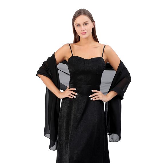 Ladiery Sheer Chiffon Tücher und Wraps für Abendkleider, Damen leichter weicher Schal für Hochzeit Braut Schultertuch