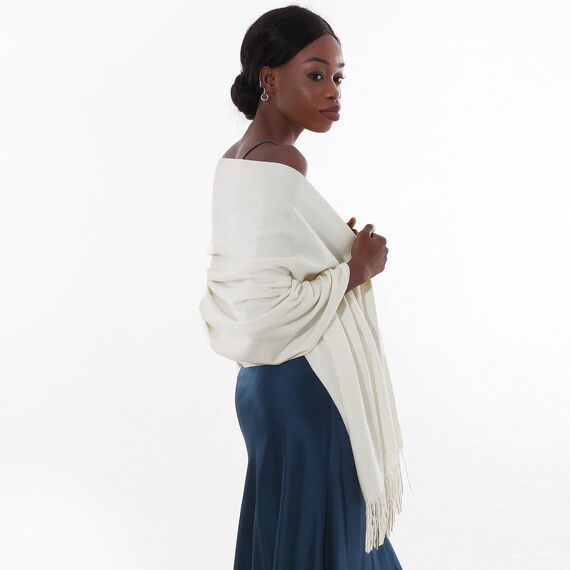 Schal Ivory Stola Festlich Fur Abendkleid Pashmina Schals Tücher für Damen Winter