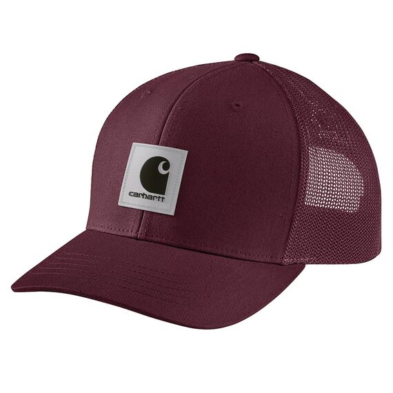 Carhartt Herren Rugged Flex Twill Mesh Back Logo Patch Cap, Port, Einheitsgröße