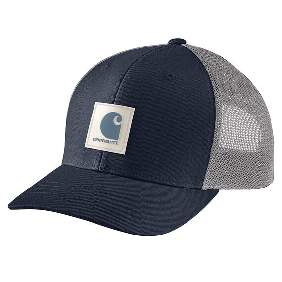 Carhartt Herren Rugged Flex Twill Mesh Back Logo Patch Cap, Marineblau, Einheitsgröße