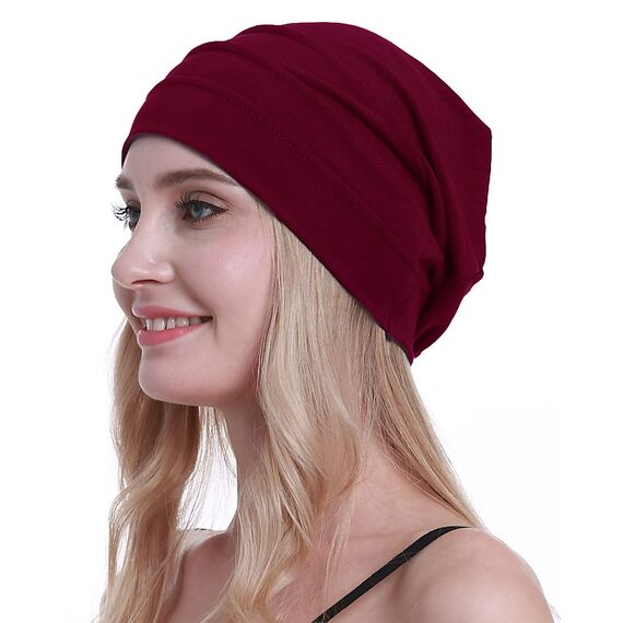 osvyo Baumwolle Chemo Hüte Soft Caps Krebs Kopfbedeckungen für Frauen Haarausfall versiegelt Verpackung Kirsche